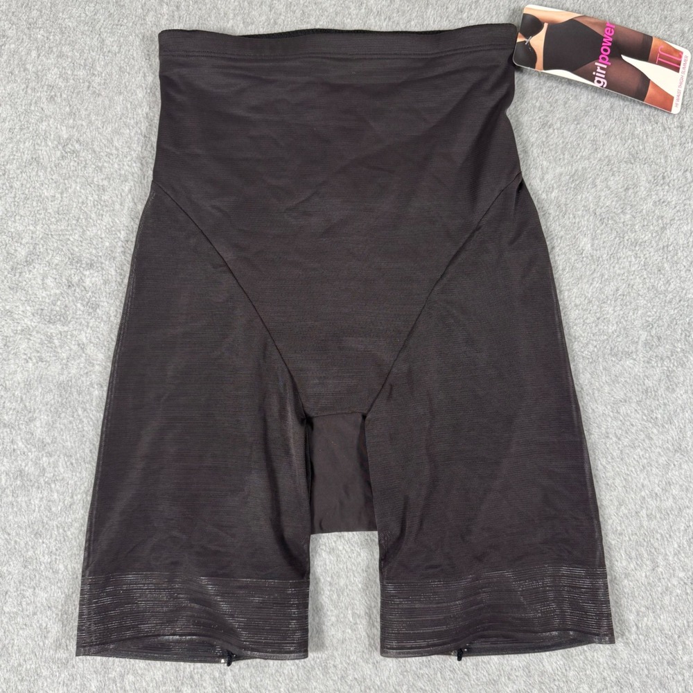 NWT TC Girlpower Hi Waist Thigh Slimmer Black Shapewear Style 4709 Womens Size S